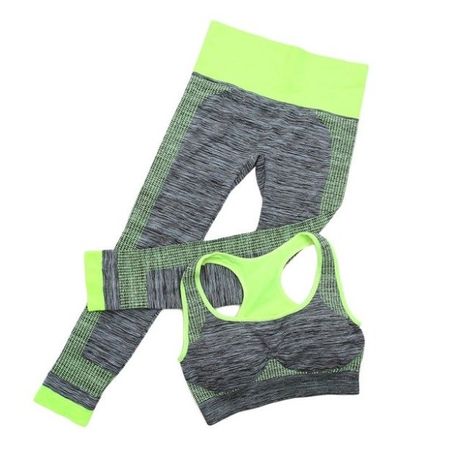 NEUES Sport-Set 2 - teilig gelb-grau für Gr. XS & S - 202941