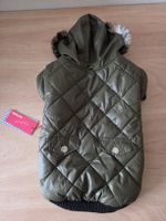 Wattierter Hundemantel Oliv Rückenlänge 35cm Neu