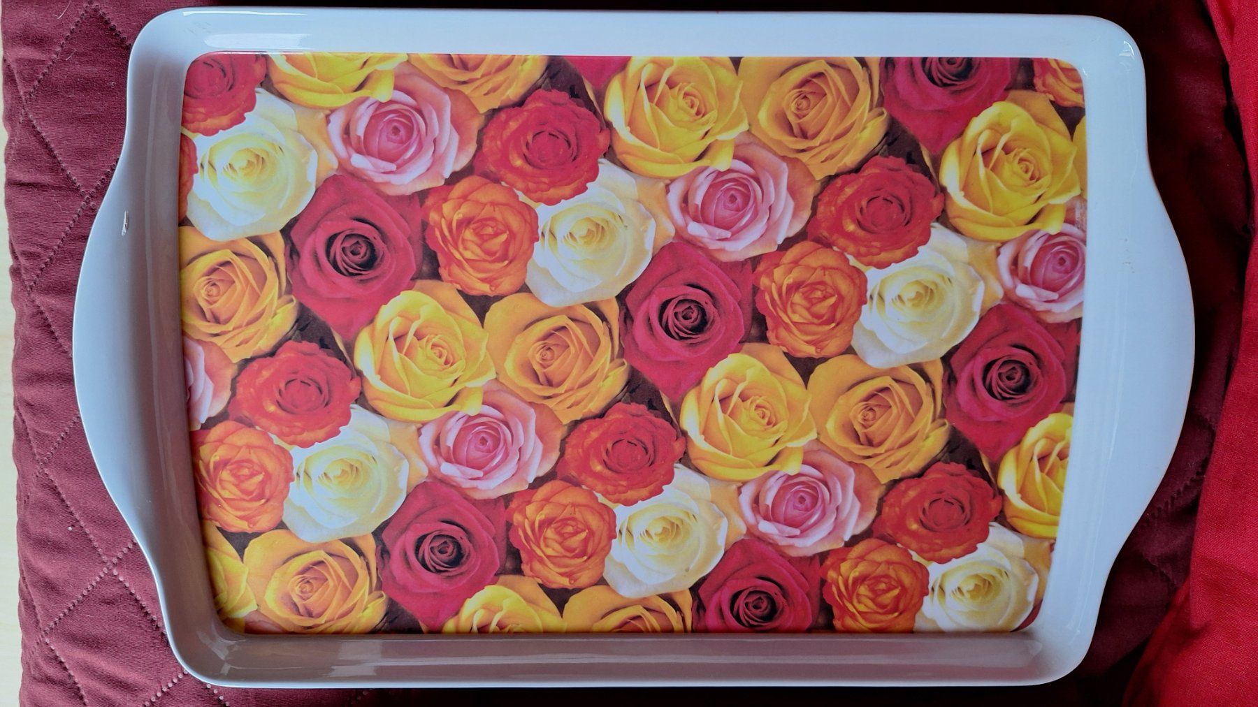 Piatti di portata: Servier-Tablar ,"Rosen" Kunststoff – Usato da Dornach venduto da majo8689 4