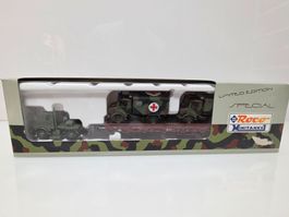 Roco Minitanks 825 Flachwagen mit Unimog