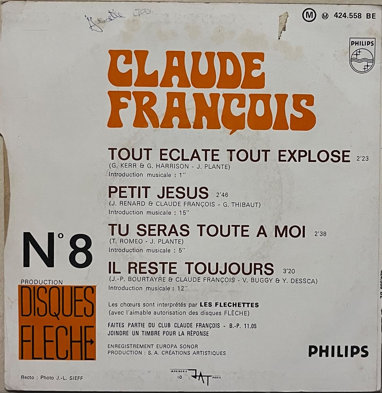 Schallplatten: CLAUDE FRANCOIS - TOUT ECLATE TOUT EXPLOSE – Gebraucht aus Bussigny von vinyl-pas-cher 1