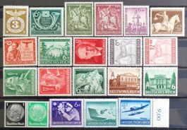 DEUTSCHES REICH: Ein Lot Postfrischer ** aus 1939–1944