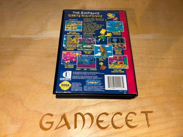 Sega Giochi: Bart Simpson Nightmare Sega Mega Drive Genesis USA – Usato da Steinach venduto da Gamecet 2