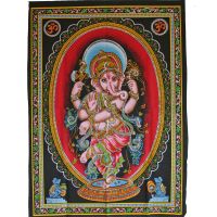 Wandbehang Ganesh Wandbild Thangka Goa Indien g2
