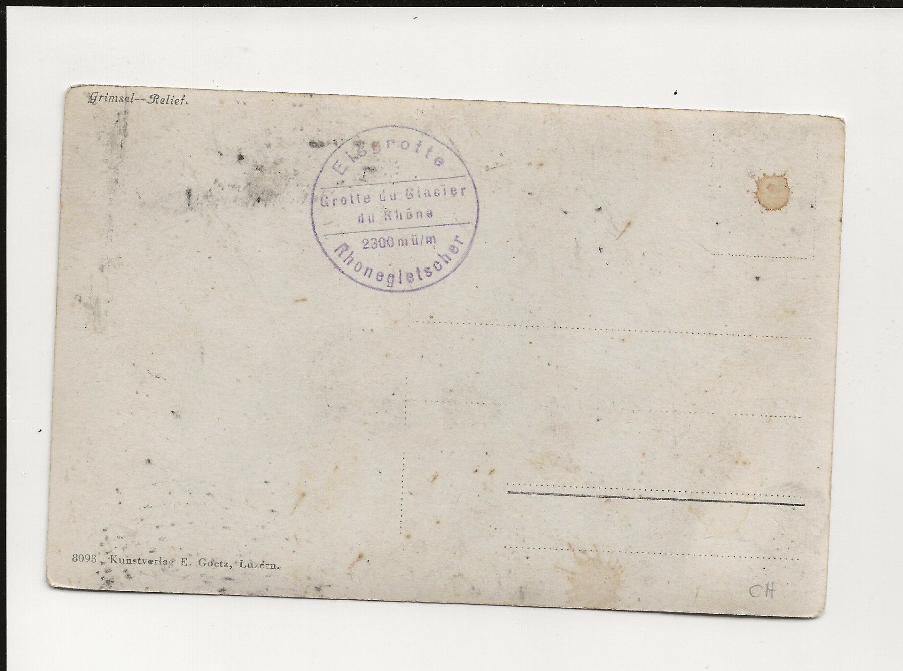 Cartoline postali: AK ca.1930 Grimsel Relief mit Rhonegletscher Stempel – Usato da Greifensee venduto da 315WDO 1