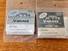 Shimano XTR M95x V-Brake Bremsklötze neu Original 2 Paar