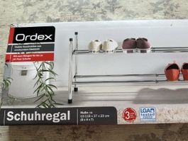 Schuhregal Ordex Metall 2 Etagen stapelbar 63-118cm neu