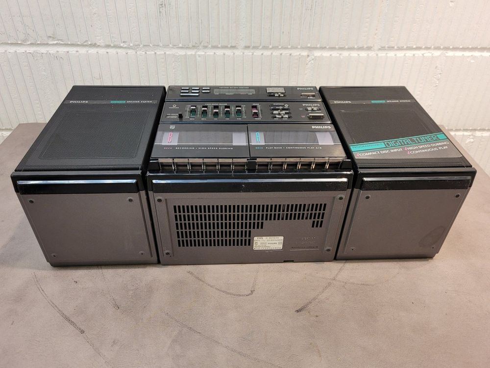 PHILIPS D8678 DOUBLE DECK SOUND SYSTEM BOOMBOX Vintage