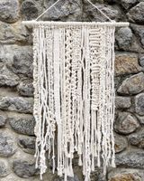 Vertical macrame wall decor
