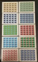 10 postfrische Bogen 1948 - 1960 ** KP 300.--