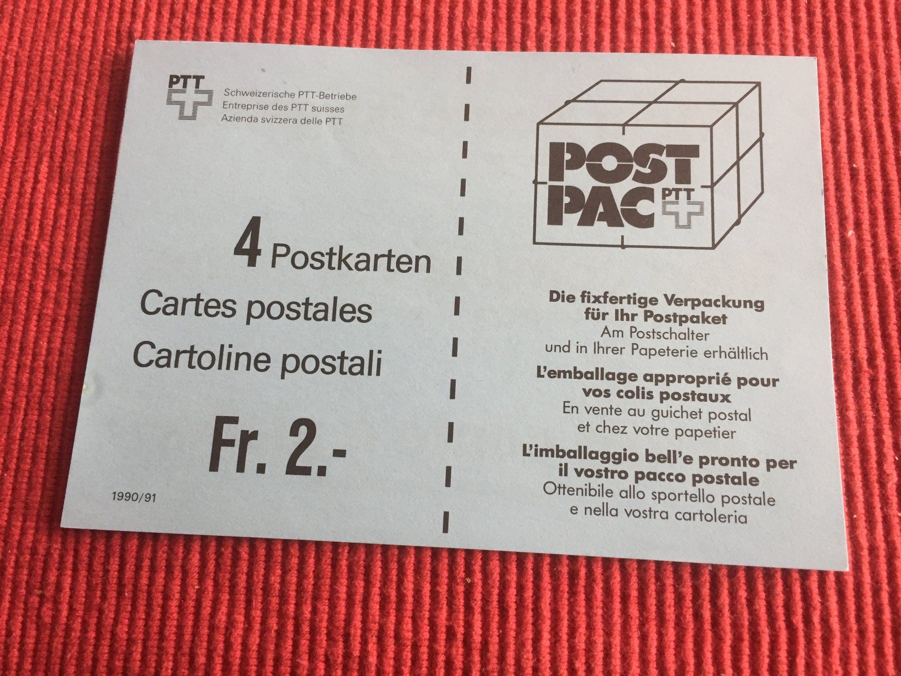 Tutti i francobolli: Postmarkenheft inkl. 5 Karten – Nuovo e nell'imballaggio originale da Ennetbürgen venduto da Dosi6