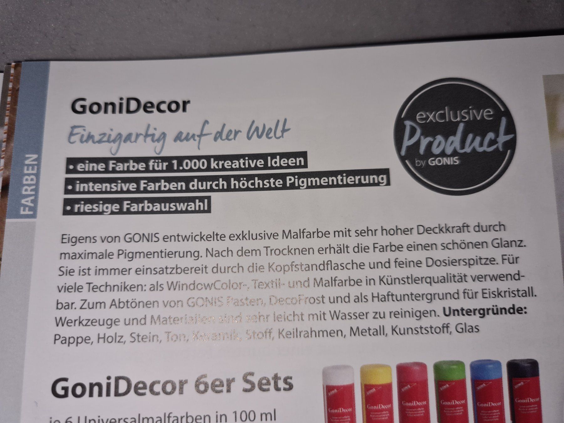 Farben: Gonis GoniDecor Taupe 9058 NEU – Neu und originalverpackt aus Killwangen von KIANA08 1