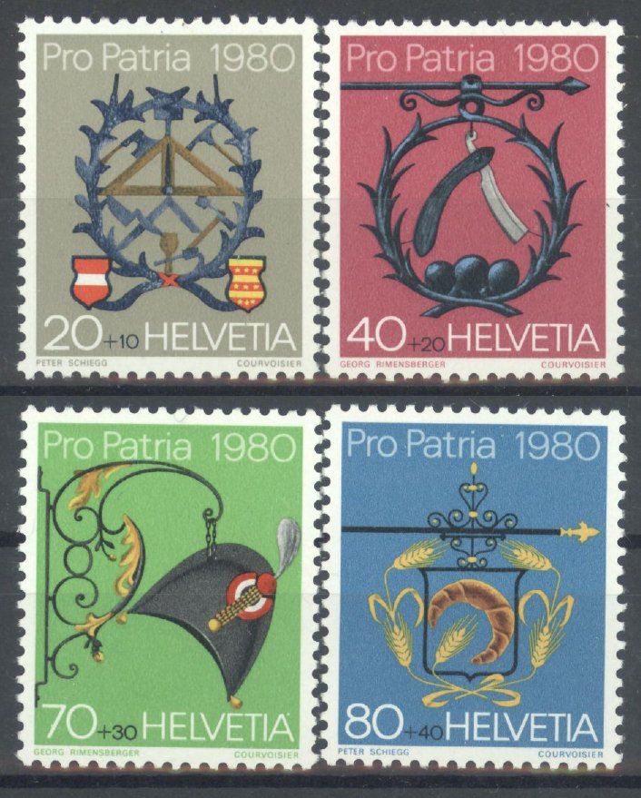 Alle Briefmarken: 1980, Pro Patria ** – Gebraucht aus Willisau von Vollstempel