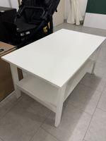 Couchtisch weiss mit Ablageboden guter Zustand stabil