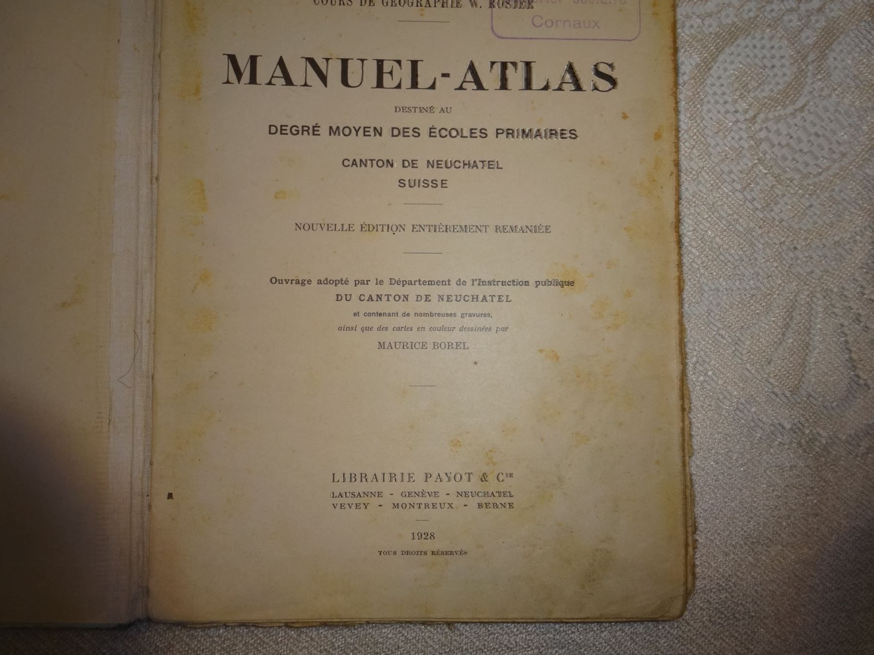 Libri: Manuel-Atlas de 1938 – Usato da Biel/Bienne venduto da milamila02 1