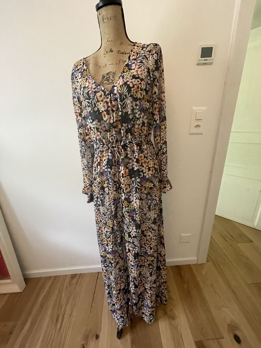 Vestiti: Sommerkleid leicht transparent mit Blümchenmuster Gr. L – Nuovo (secondo la descrizione) da Hätzingen venduto da Limao