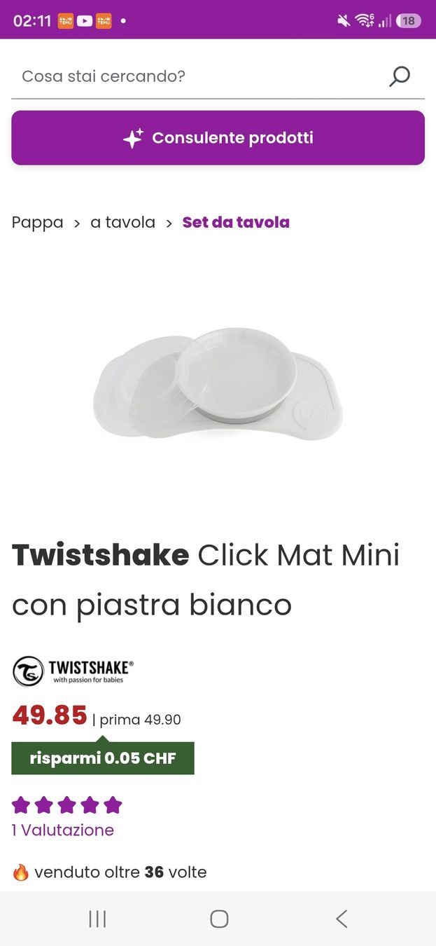 Services de table: twistshake click-Mat +plate – Neuf avec emballage d'origine à Roveredo GR par Malvina123 1