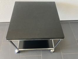 USM-Tischli,schwarz, Marmorplatte,50x50cm weiche Rolle,neu