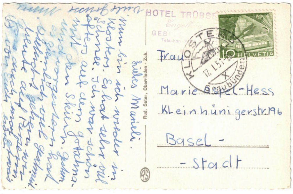 Cartoline postali: Engelberg - Luftseilbahn Gerschnialp--Trübsee – Usato da Binningen venduto da Mountainrider 1