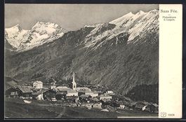 Saas Fée, Panorama mit Fletschhorn, Laq