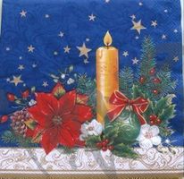 Serviette kerze blau (w215)