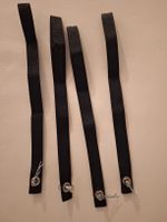 4 Befestigungsgurte schwarz mit Bolzen und Splinten