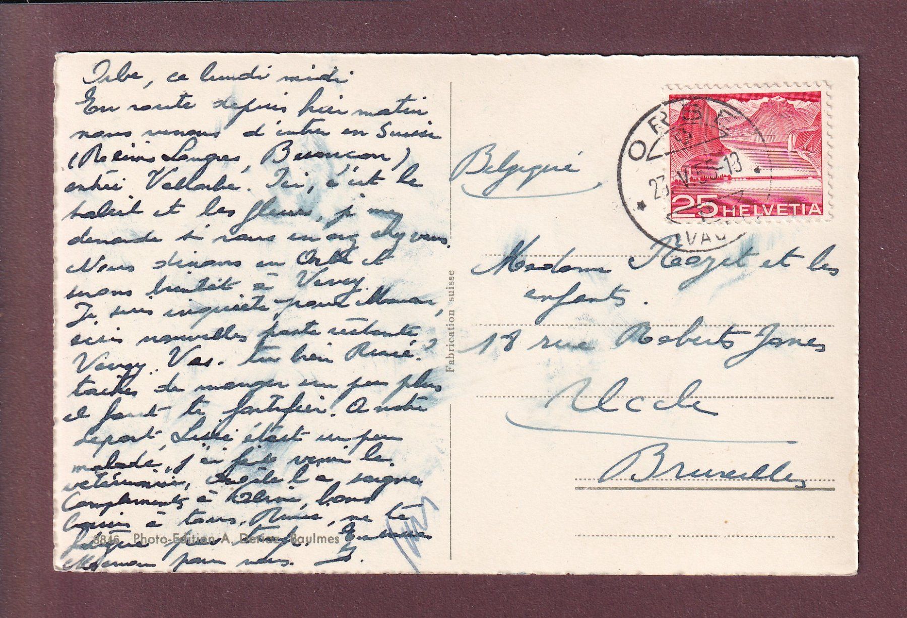 Cartes postales: ORBE - 6 images - 1955 – D'occasion à Pully par nicecards 1