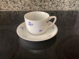 Antike Kaffeetasse mit Unterteller Robust, Langenthal