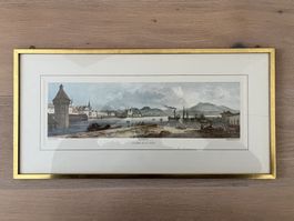 Antike Lithografie Luzern & Rigi – J. Jacottet – 19. Jh.