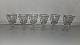 6 bicchierini per liquore finemente decorati