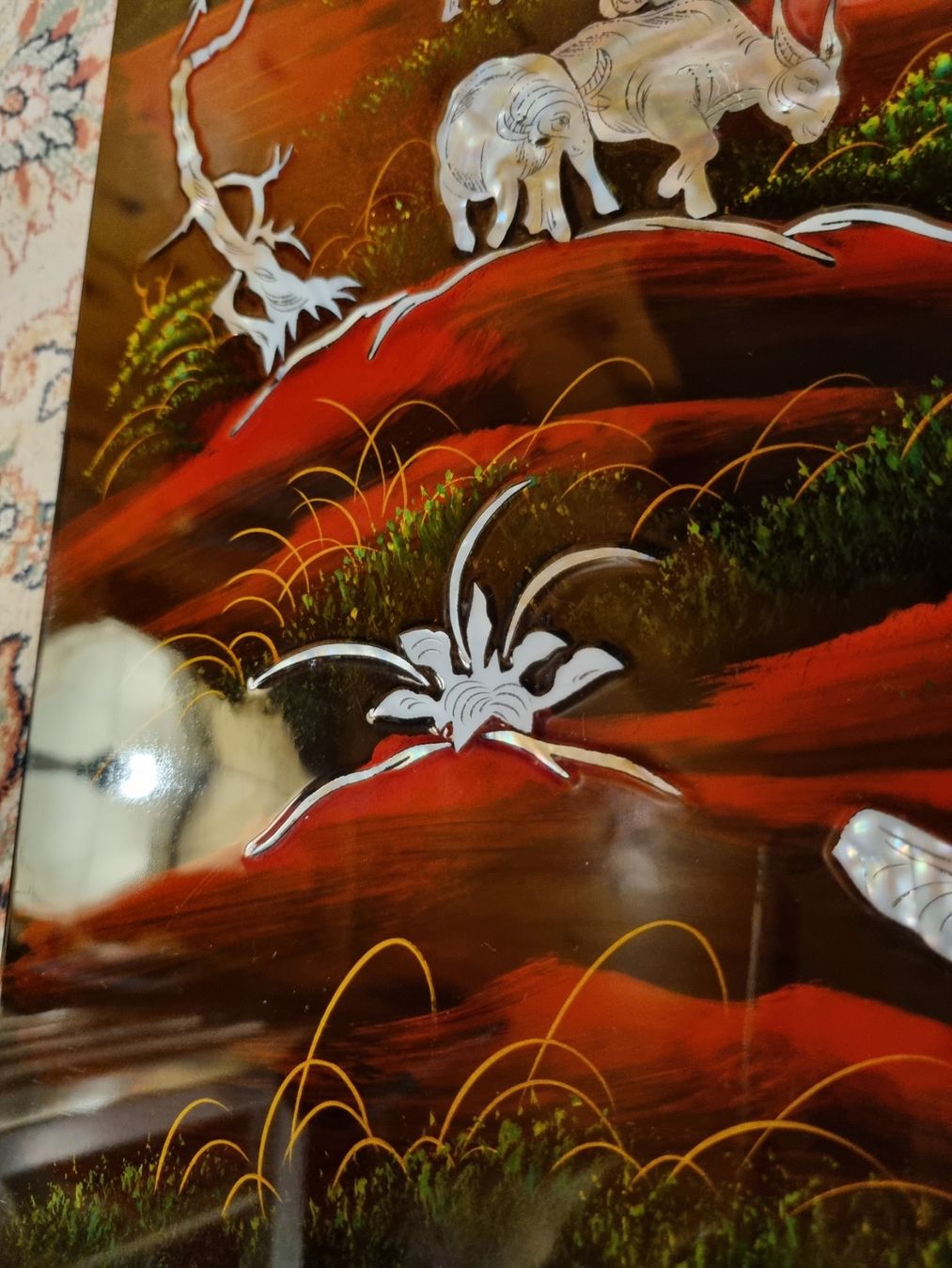 Poster & Bilder: 4-tlg. Asia Lackbild mit Perlmutt-Optik – Gebraucht aus Scharnachtal von devin03 4