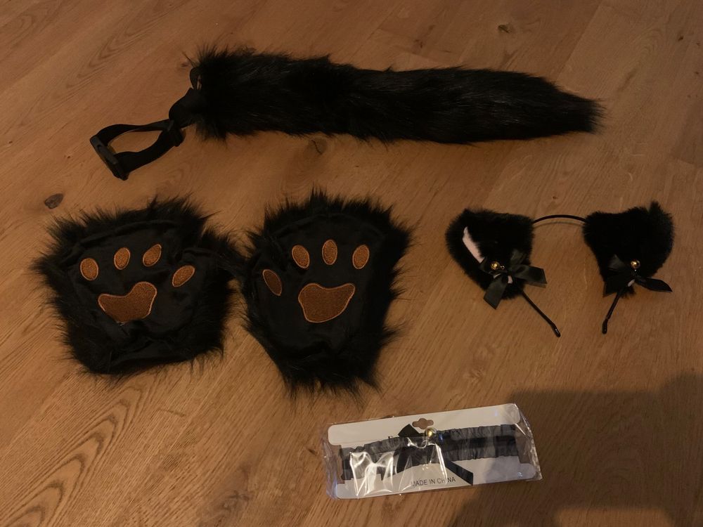 Katzen-Pelzmaske Ganzkopf – Plüsch Cosplay Kostüm Für Halloween & Partys