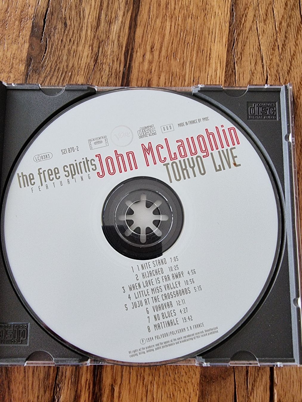 CD: JOHN MC LAUGHLIN TOKYO LIVE – Usato da Zofingen venduto da Tinpan 1
