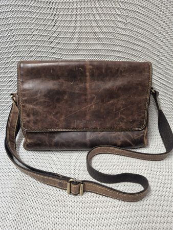 Green Burry Ledertasche Umhängetasche  braun Echtleder