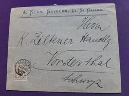Brief von 1896 von SEVELEN nach VORDERTHAL