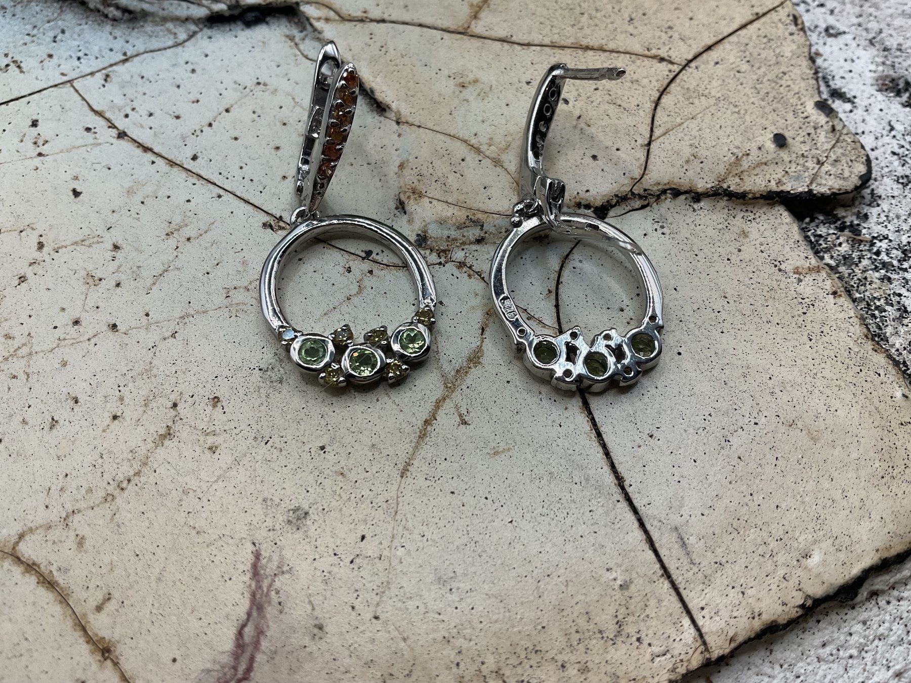 Orecchini pendenti & Orecchini a lobo: Wunderschöne Ohrhänger Sterlingsilber und Peridot – Nuovo (secondo la descrizione) da Luzern venduto da S.Kern01 5