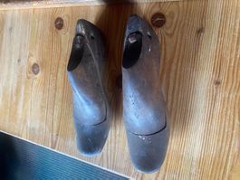 Antike Paar Schusterleisten Holz gr.36