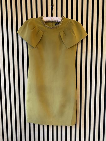 Cocktailkleid, S, Gold, Seide