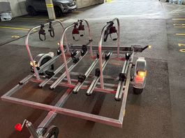 Transportanhänger für max. 6 Fahrräder (ab Platz)