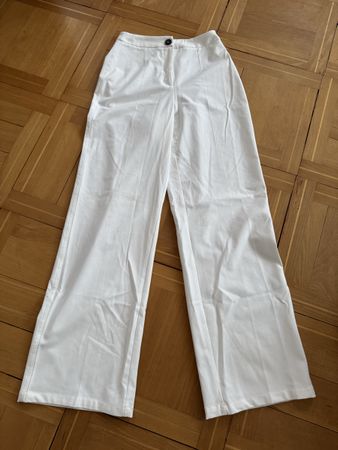 Bershka Stoffhose, weiss, Grösse 36