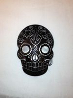 Gürtelschnalle "la Catrina" schwarz