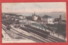 Neuchâtel - La Gare - Bahnhof mit Bahnen - 1922 gestempelt
