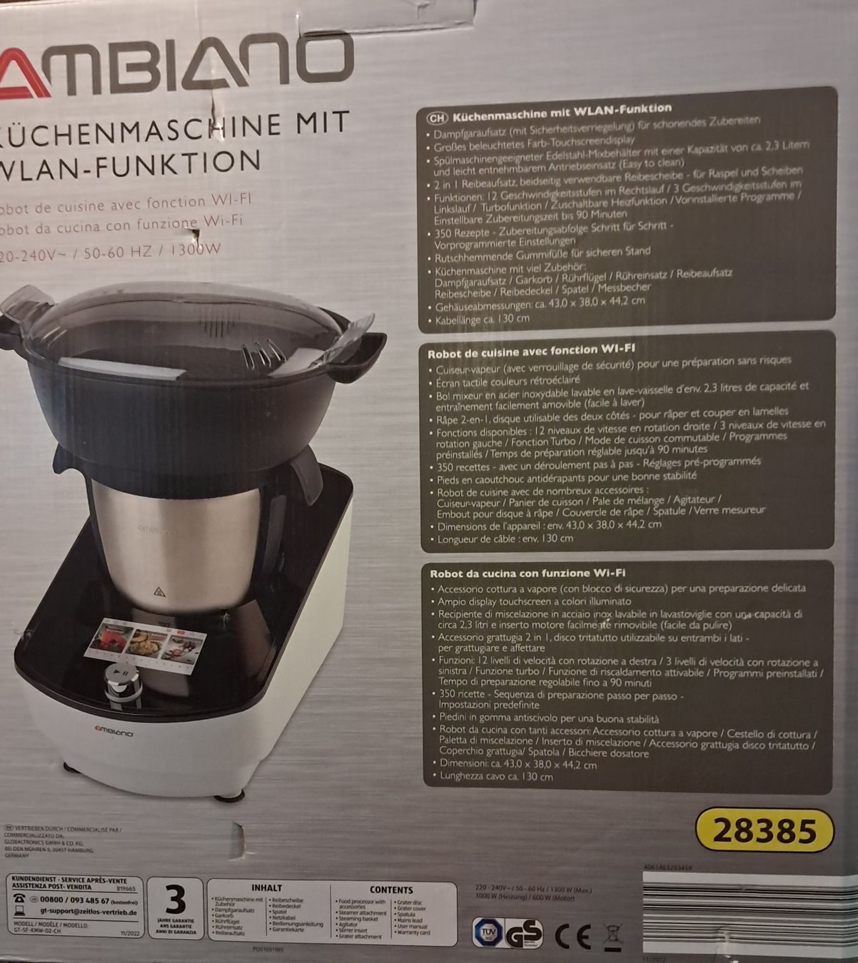 Ambiano Elettrodomestici da cucina: Küchenmaschine mit wlan Funktion – Nuovo e nell'imballaggio originale da Glattbrugg venduto da mah_c5jk 4