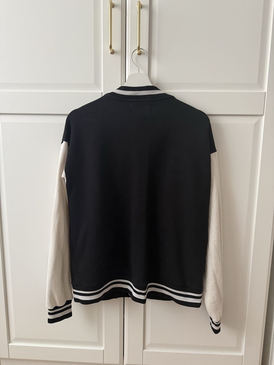 Pull&Bear Giacche: Pull&Bear College Jacke, Schwarz/Weiss, Gr. L, Top – Usato da Giswil venduto da Ody2 3