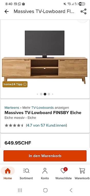 Meubles TV: TV-Lowboard Holz – D'occasion à Zürich par martagd 1