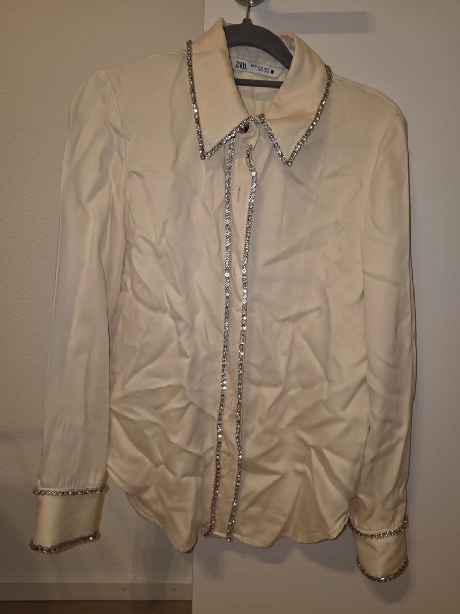 Zara Camicette: Zara Bluse beige XS mit Strass – Nuovo (secondo la descrizione) da Altendorf venduto da Aleksandrasa
