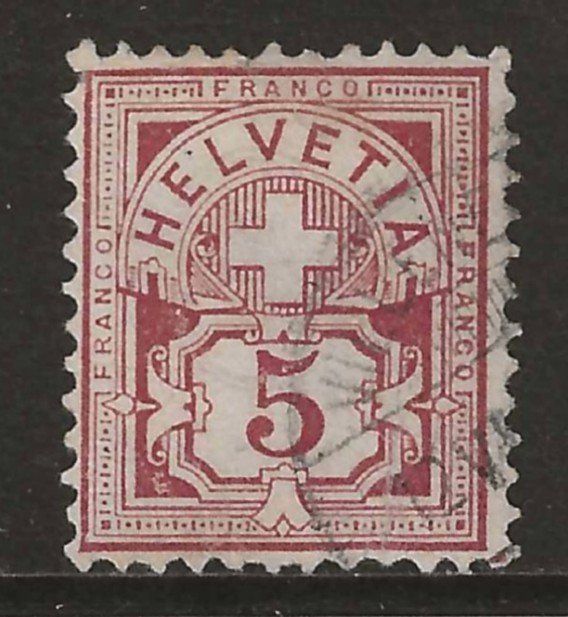 Tutti i francobolli: 1882 : Ziffermuster Nr. 54 -einwandfrei, KP 150.-- – Usato da Gümligen venduto da Geniusbuy