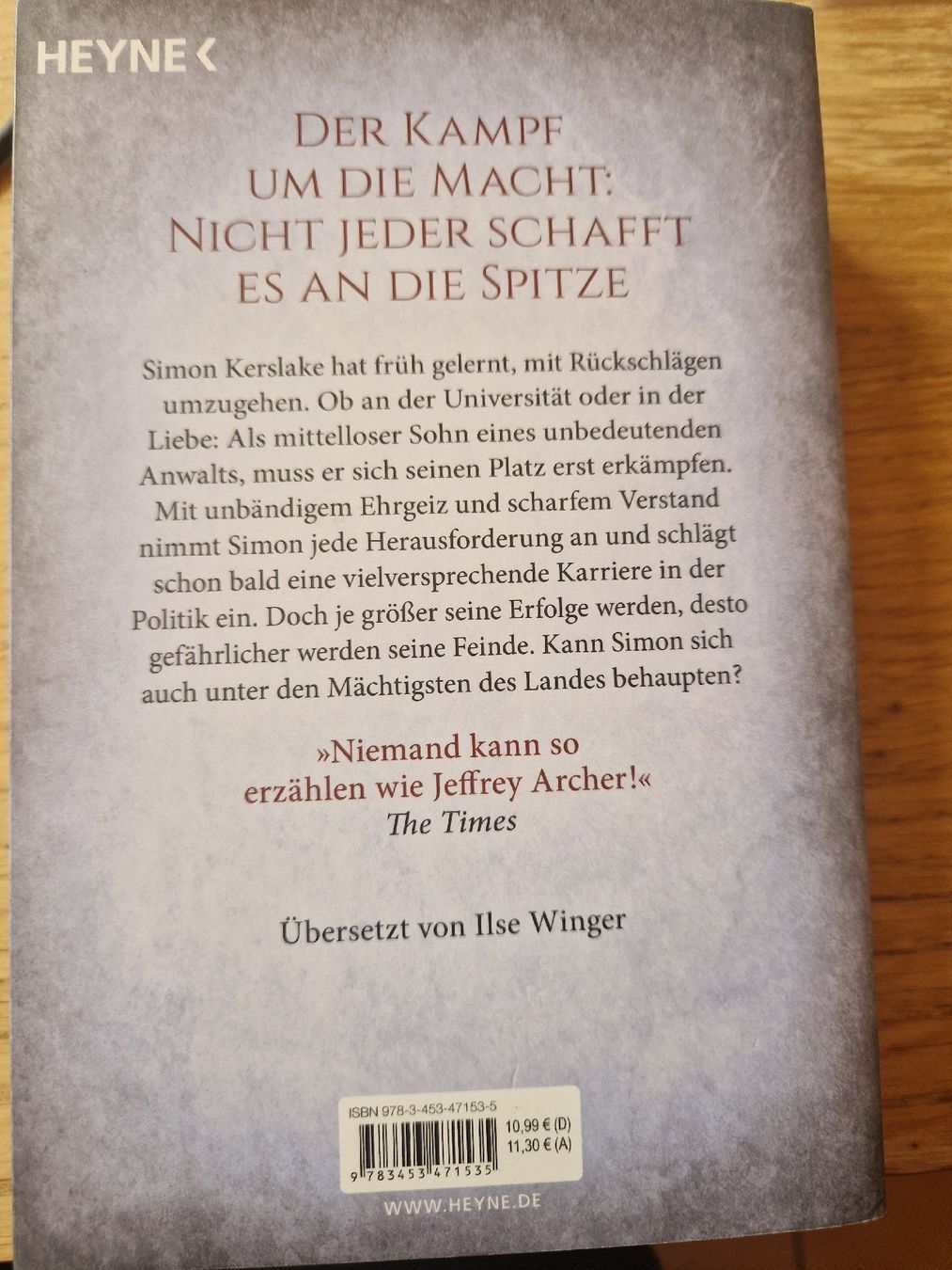 Libri: Jeffrey Archer / Zeit der Rivalen – Usato da Lichtensteig venduto da Cocabana_16 1