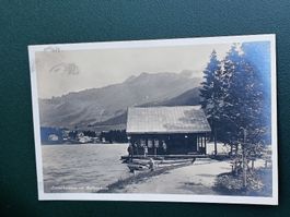 Photo Karte / Lenzerheide See mit Rothornkette Gelaufen 1926