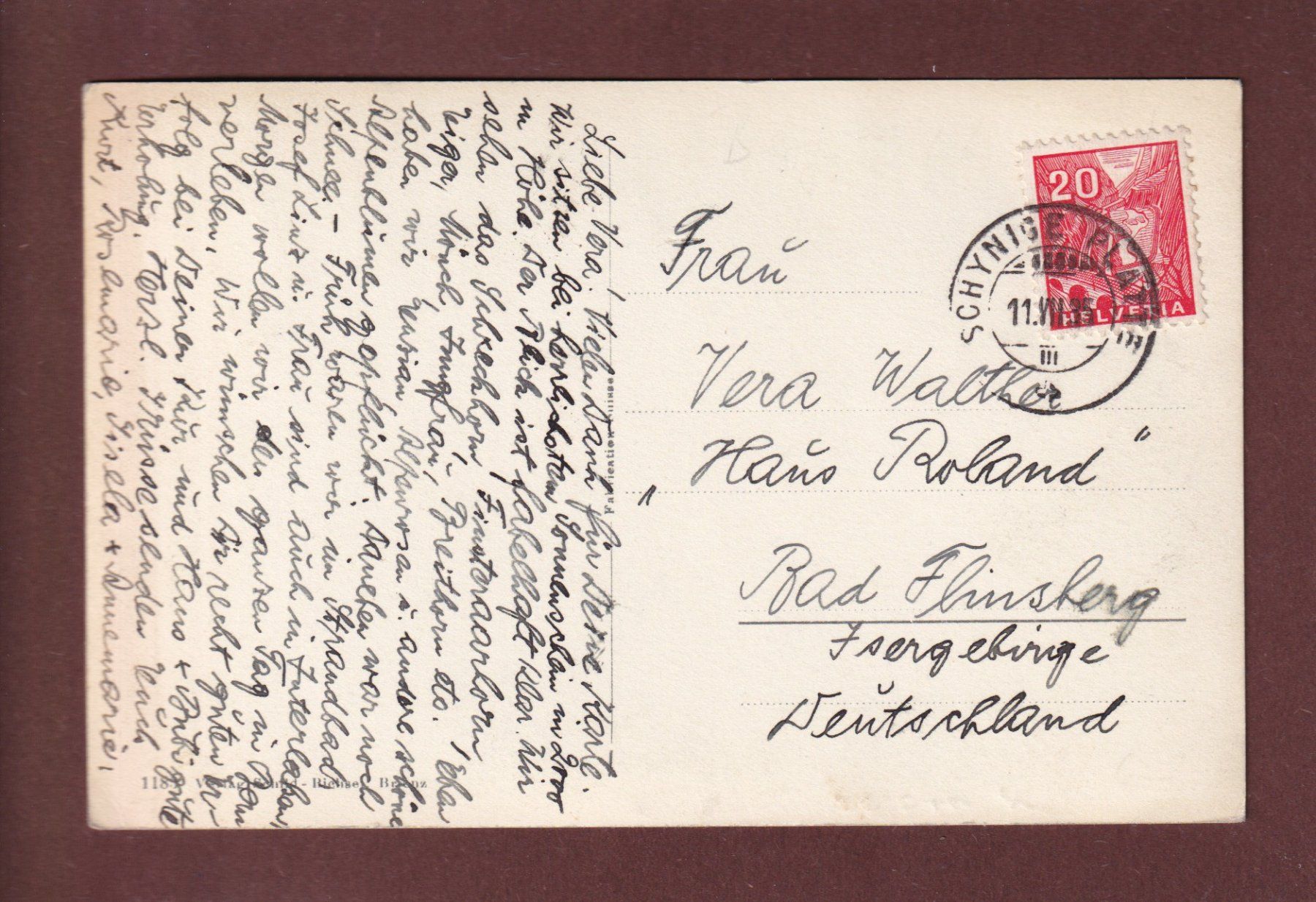 Cartes postales: SCHYNIGE PLATTE - Hotel - 1935 – D'occasion à Pully par nicecards 1